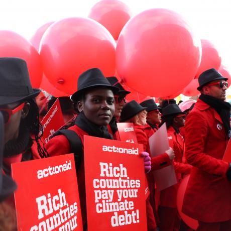 People at a climate protest in Denmark